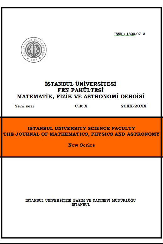 İstanbul University Science Faculty The Journal Of Mathematics, Physics and Astronomy